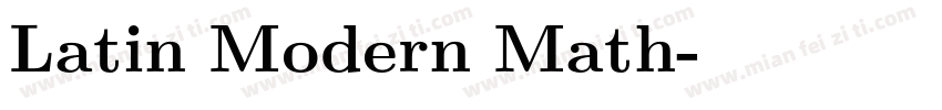 Latin Modern Math字体转换